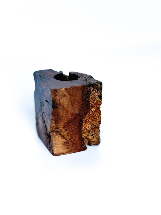 Burl oak tapered candles